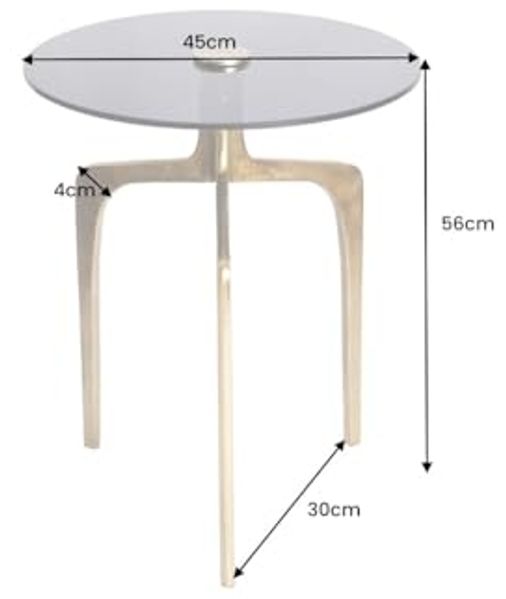 riess-ambiente Beistelltisch ABSTRACT Ø60cm messing gold / schwarz (Einzelartikel, 1-St), Wohnzimmer · Metall · rund · handmade · Nachttisch · Modern Design Bild 3