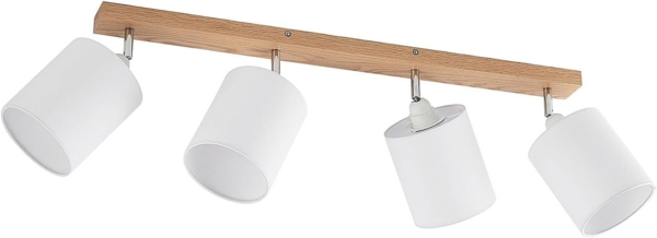 Lindby Deckenstrahler Imarin, Holz IP20, 4 x 15 W LED