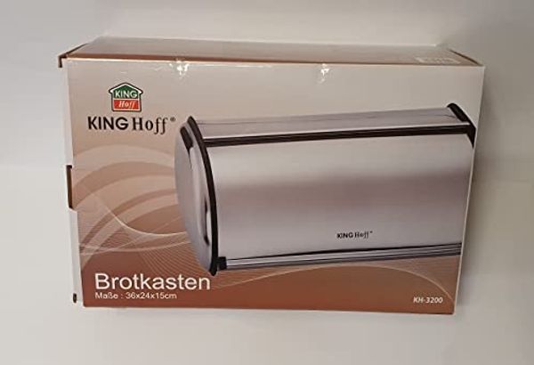 King Hoff Brotdose aus Stahl silbern „Kinghoff“