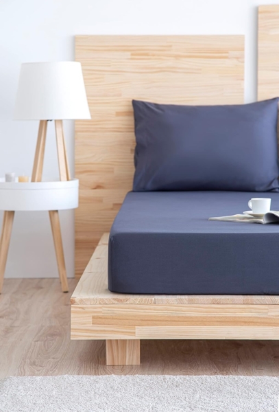 Spannbettlaken aus gebürsteter Mikrofaser, extra weich, für Betten 150x190/200 cm, Dunkelgrau Bild 5