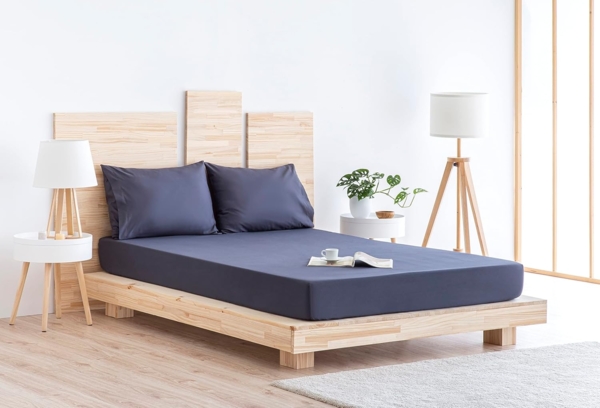 Spannbettlaken aus gebürsteter Mikrofaser, extra weich, für Betten 150x190/200 cm, Dunkelgrau Bild 6