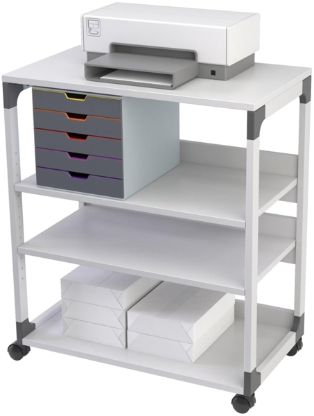 Durable Druckertisch BxTxH750x879x432mm auf Rollen grau Bild 4