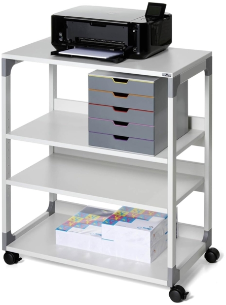 Durable Druckertisch BxTxH750x879x432mm auf Rollen grau Bild 3