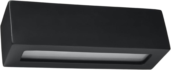 Wandleuchte, Schwarz, Glas, Keramik