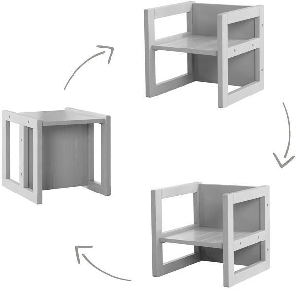 roba Sitzgruppe für Kinder - 2 Hocker & eine zum Tisch umwandelbarer Kinderbank Bild 6
