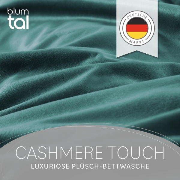 Blumtal Bettwäsche Cashmere-Touch Plüsch, warme Winterbettwäsche + Kopfkissenbezug Bild 2