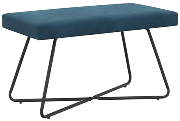 vidaXL Bank Uni Blau 80 x 40 x 45 cm Samt 42038338