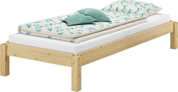 Kurzes Stapelbett 90x190 stapelbare Liege Kiefer Massivholzbett V-60.48-09-190ohne Zubehör