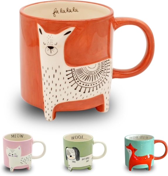 Winkee Becher Cute Animal Kaffeebecher Lama, Keramik