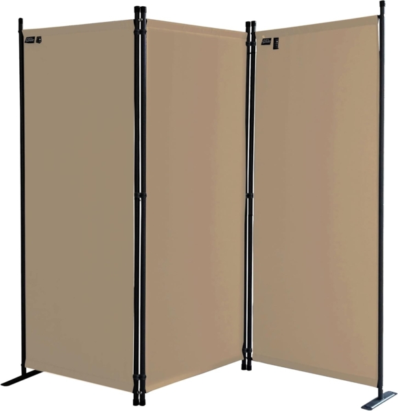 Quick Star Paravent Paravent 3tlg. 170x165cm Sand