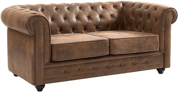 2-Sitzer-Sofa CHESTERFIELD - Microfaser - Vintage-Look