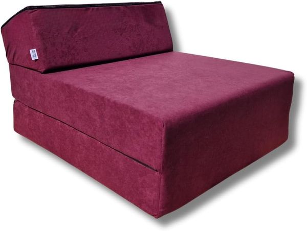 Natalia Spzoo – 3-teilige klappbare Schaumsessel (160 x 60 x 12 cm) – mit Schaumstoffkern & abnehmbarem Bezug, 1224