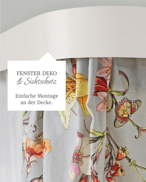 GARESA Schienensystem Kunststoffschiene mit Blende, 2-läufig, Wunschmaßlänge, mit Bohren, verschraubt, Kunststoff, seitlich mit 2 Rundbögen (kein Spalt zwischen Vorhang und Wand) Bild 4