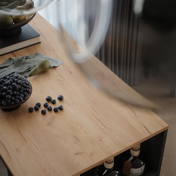 Bartisch Repose Goldkraft Eiche/Anthrazit 57 x 117 cm Vicco Bild 5