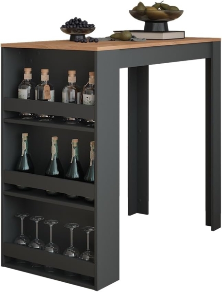 Bartisch Repose Goldkraft Eiche/Anthrazit 57 x 117 cm Vicco Bild 6