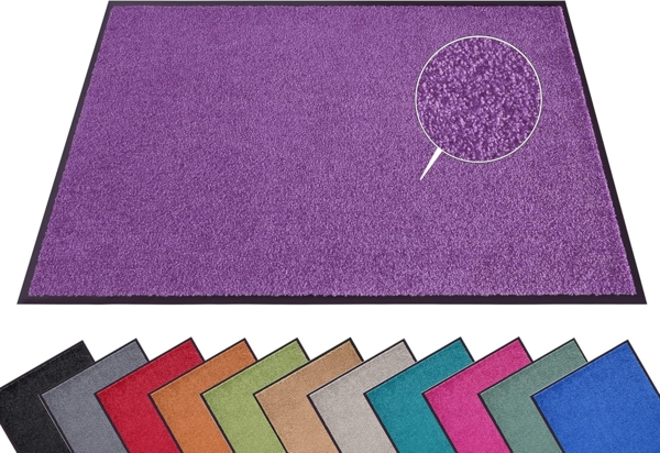 Waschbare Fußmatte Wash & Clean - violett - 90x150x0,7cm