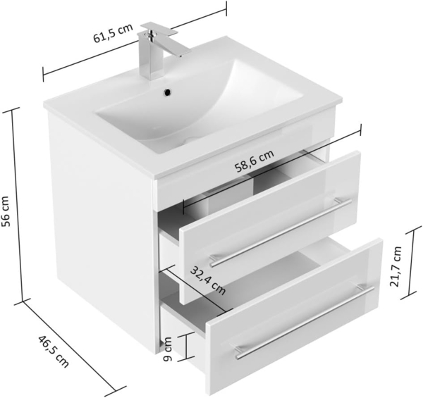 Badmöbel Milet SoftClose eiche gold : Eiche Gold Bild 2