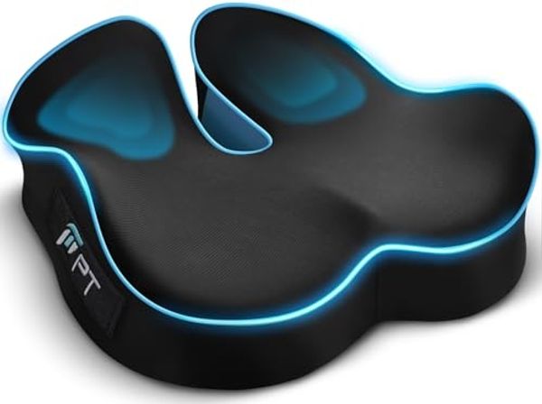 POPOLIC Sitzkissen Sitzkeilkissen für Bürostuhl & Autositz – Ergonomisch 46 x 38 x 10 cm