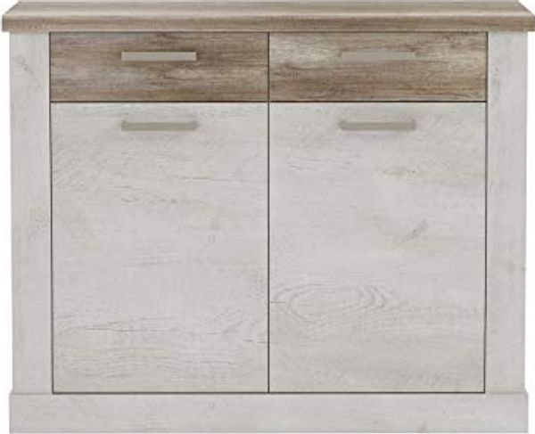 Schuhschrank DURO Pinie weiß Eiche antik