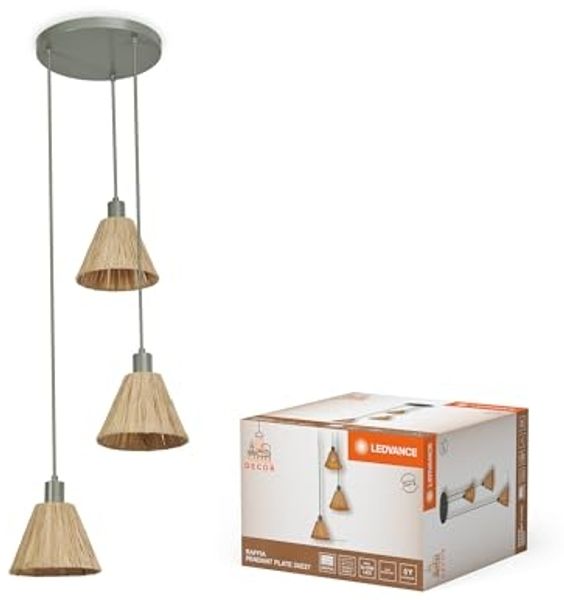 LEDVANCE Decor Raffia Pendelleuchte 3XE27 Grün