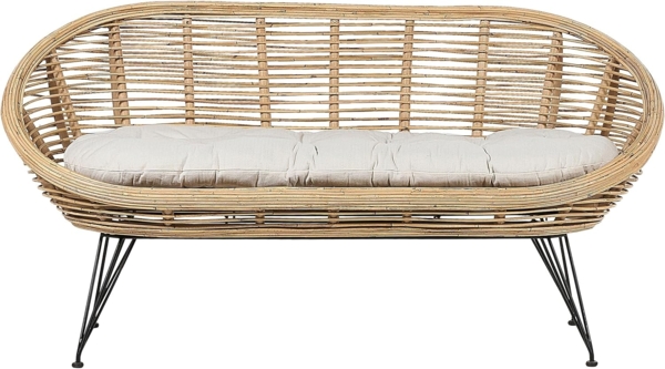2 Sitzer Sofa MARATEA Rattan Natürlich