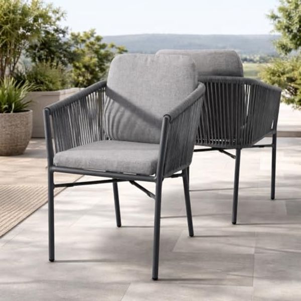 Destiny Gartensessel LUCCA (Set, 2-St), Aluminium, Rope, inkl. Auflagen, stapelbar