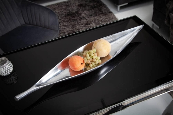 riess-ambiente Dekoschale SILVER LEAF 60cm silber, Wohnzimmer · Obst · Schlüssel · Handarbeit · Metall · Modern Bild 2