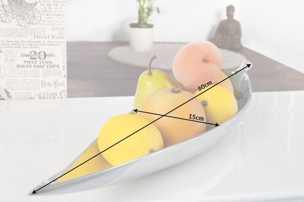 riess-ambiente Dekoschale SILVER LEAF 60cm silber, Wohnzimmer · Obst · Schlüssel · Handarbeit · Metall · Modern Bild 8