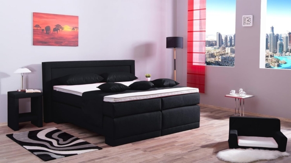 Meisterbetten Boxspringbett Rico 240x220 in W-Black, Matratzenbezug Nano, Komfortschaum-Topper Bild 3