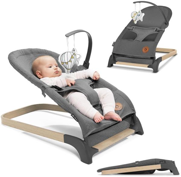 LIONELO June Babywippe, ab den ersten Lebenstagen bis zu 9kg, atmungsaktives Material, optimale Luftzirkulation, leicht, stabil, rutschfest, Sicherheitsgurte, zusammenklappbare Babywippe