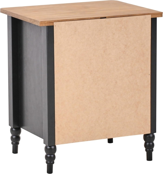 Nachttisch mit 2 Schubladen SHILLINGTON Kiefernholz Braun Schwarz Bild 6