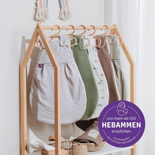 Träumeland Außenschlafsack LIEBMICH Baumwollmusselin pflaume Größe 56/62 Bild 7