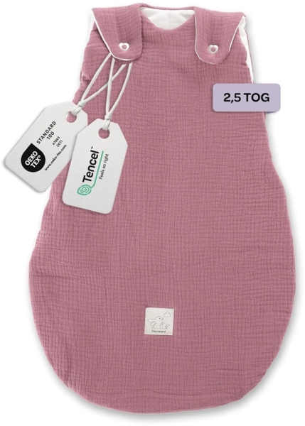 Träumeland Außenschlafsack LIEBMICH Baumwollmusselin pflaume Größe 56/62 Bild 2