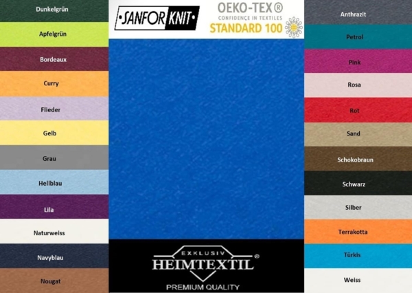 Jersey Spannbettlaken Premium Marke 120 x 200 cm Royalblau