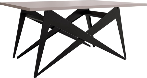 2-in-1 Couchtisch und Esstisch Xorkol (Farbe: Schwarz / Cashmere) Bild 5