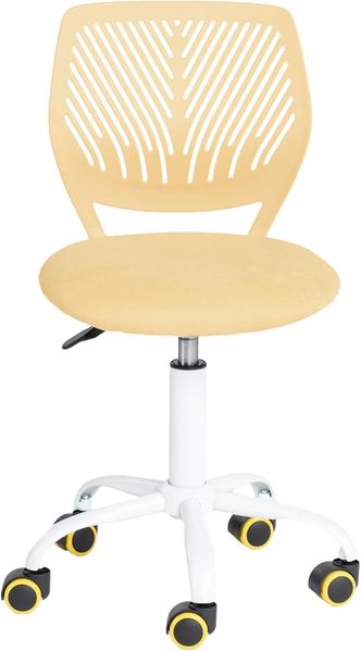 FurnitureR Schreibtischstuhl, ergonomischer Drehstuhl ohne Armlehnen, höhenverstellbarer Bürostuhl mit Rollen, komfortabler Arbeitsstuhl für Home Office, Schlafzimmer und Arbeitszimmer