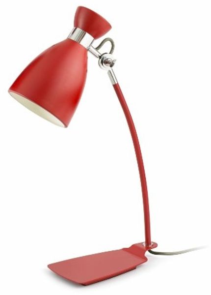 Faro LED Büro Schreibtischleuchten Retro TL, Rot, Metall, 20005