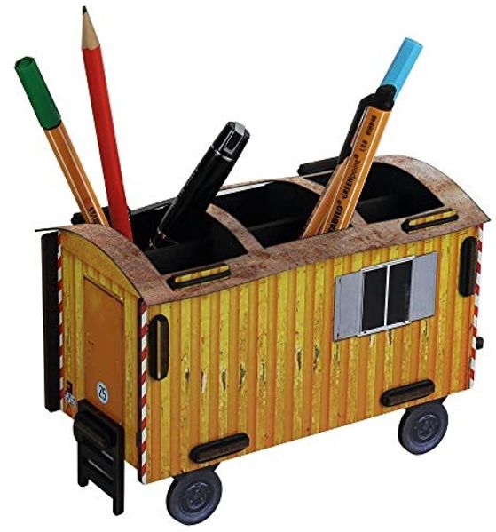 Werkhaus - Stiftebox Bauwagen (WE2059) Stifte- Halter Köcher Baustelle Fahrzeug