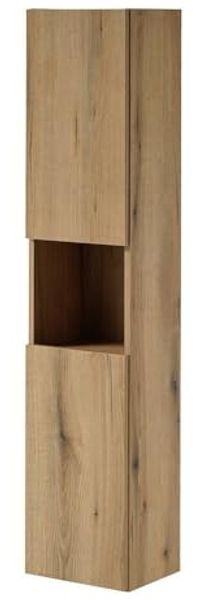 Hochschrank Skelbolu 140x30x25 cm Eichenoptik [en. casa]