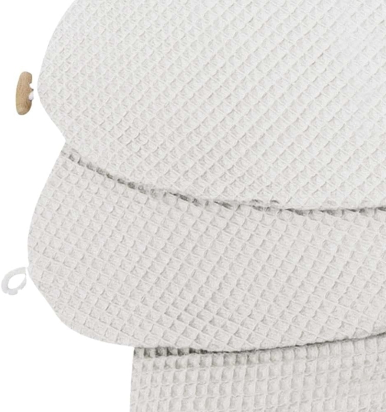 HOBEA-Germany Stillkissen XXL Lagerungskissen Schwangerschaftskissen Seitenschläferkissen groß (Waffelmuster hellgrau, Bezug für Stillkissen)