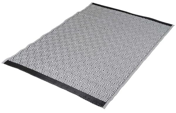 Bo-Camp Außenteppich Chill mat Beach 1,8x1,2 m Schwarz und Weiß