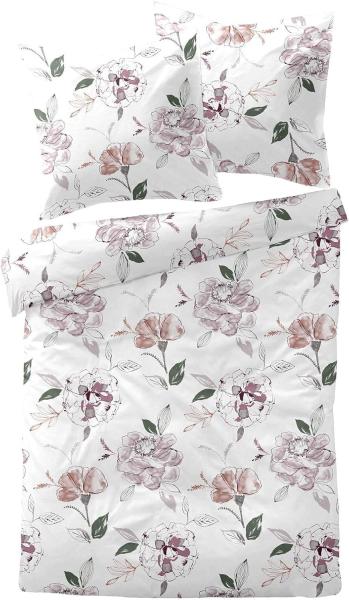 Traumschlaf Biber Bettwäsche Atherton rose|200x220 cm + 2 x 80 x 80 cm