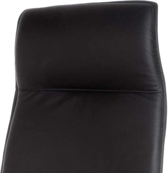 Amstyle 'Verona' Bürostuhl mit Synchronmechanik, Echtleder schwarz, max. 120 kg Bild 6