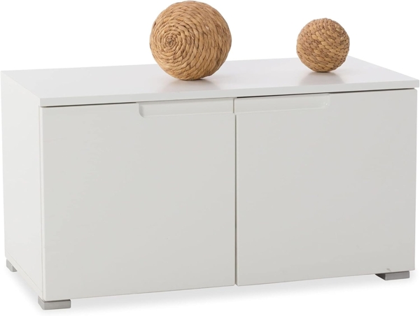 Garderobenbank Spirit / Spice, Holzwerkstoff, Weiß, 80 x 43 x 40 cm