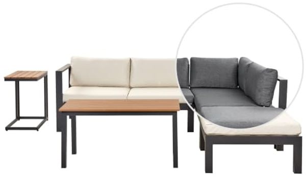 Lounge Set Aluminium Beige-Grau MESSINA