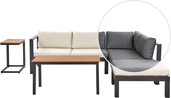 Lounge Set Aluminium Beige-Grau MESSINA