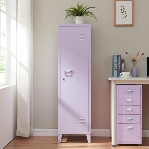 Einzelspind Kurikka 137 x 38 x 38 cm Lila [en. casa] Bild 4