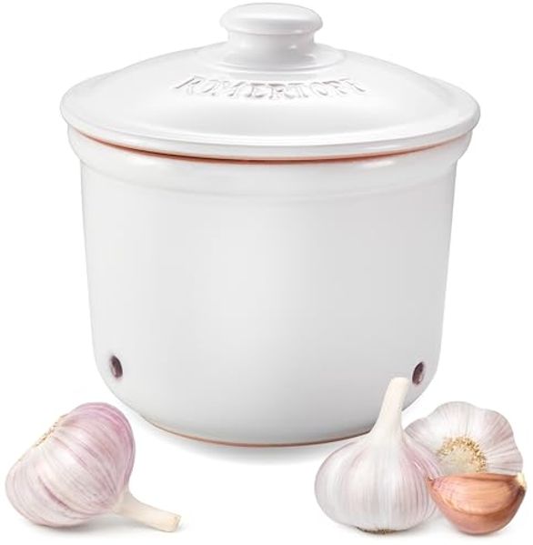 Römertopf Vorratstopf Knoblauch weiss 414 04