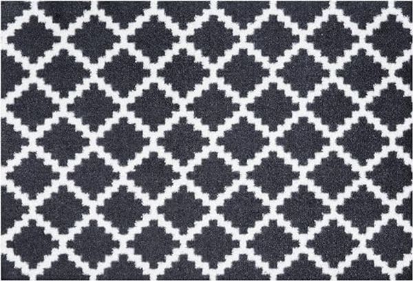 Kurzflor Fußmatte Elegance Schwarz Weiß - 50x70x0,7cm