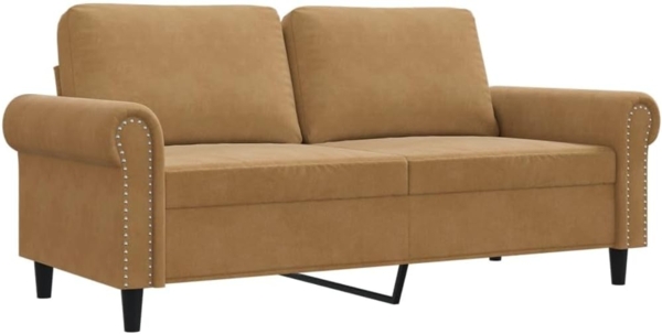 vidaXL 2-Sitzer-Sofa Braun 140 cm Samt 359536
